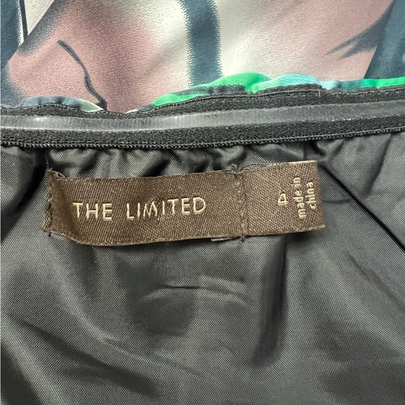 The Limited Strapless Dress - Green, Orange, Black Floral - Picture 6 of 7